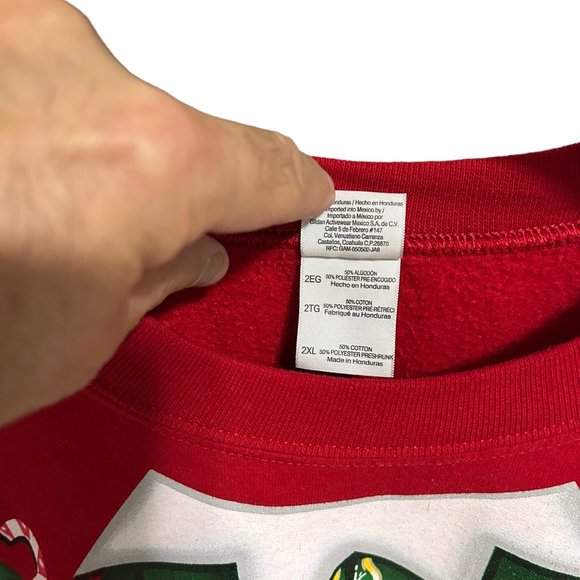 Ugly Christmas Sweater Santa’s Elf Body Unisex Size XXL Red Green - Picture 3 of 6